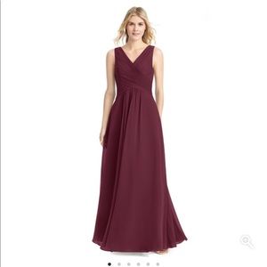 Azazie eggplant long homecoming dress